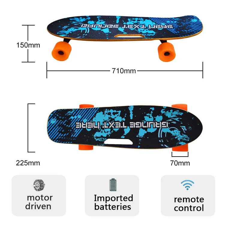 small fish plate boosted electric skateboard
