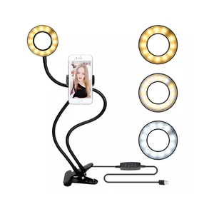 Universal Long Arm Phone Holder LED Light