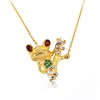 18K Gold Plating Lovely Frog 925 Silver Meaning Pendant Necklace For Children
