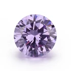 工場出荷時の価格マシンカット CZ 石ラベンダーラウンド形状 1 ミリメートル 2 ミリメートル 3 ミリメートルキュービックジルコニア