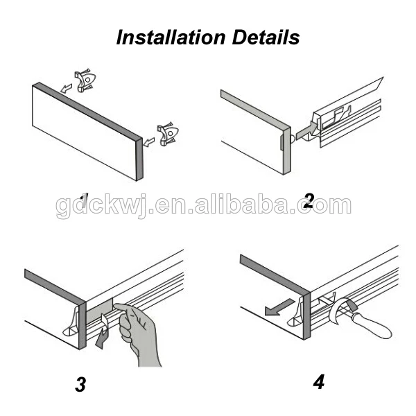 Wholesale Kitchen Cabinet Drawer Channel Triple Extension Plastic