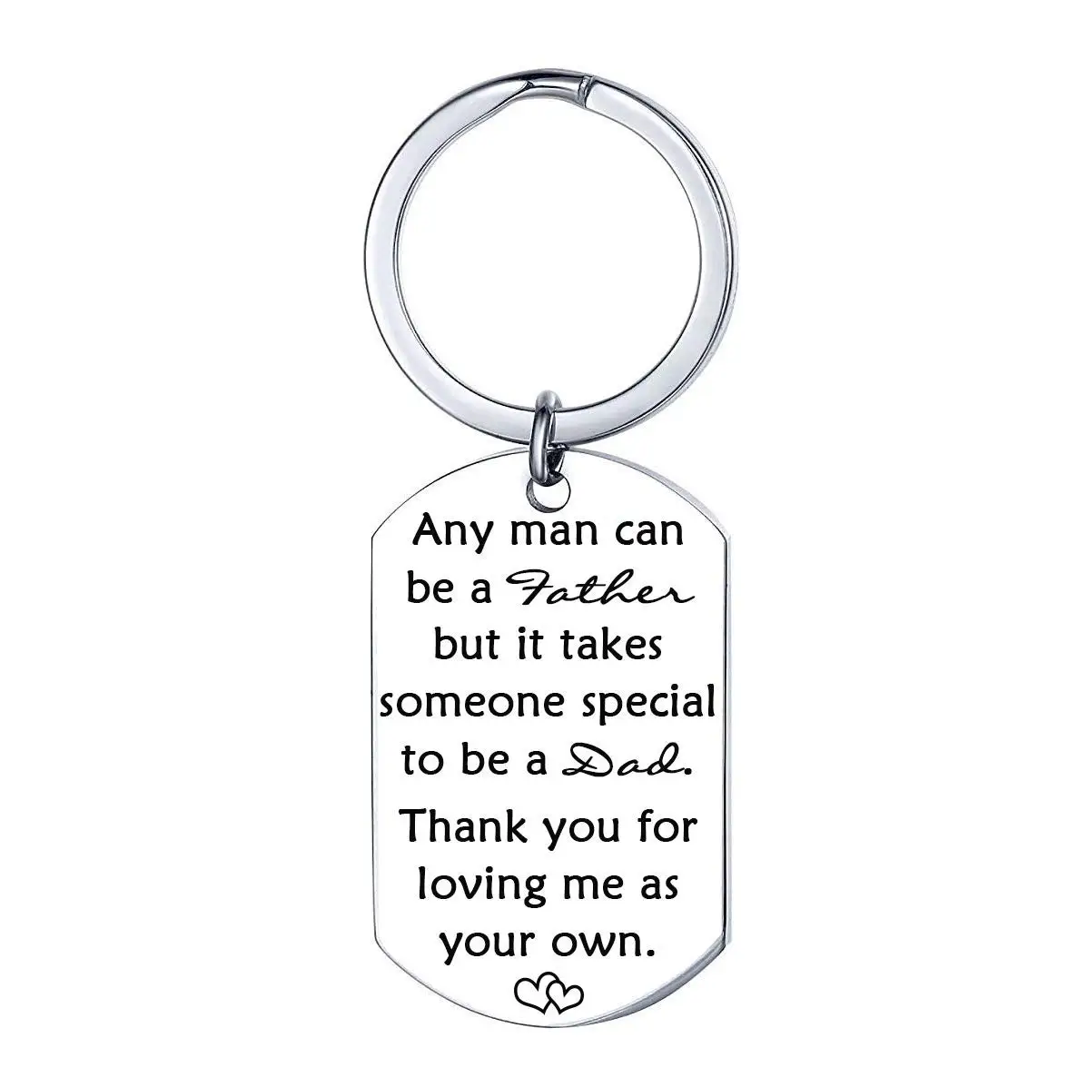 Get Quotations Xgakwd Step Dad Father In Law Keychain Gift Any Man Can Be A Thank