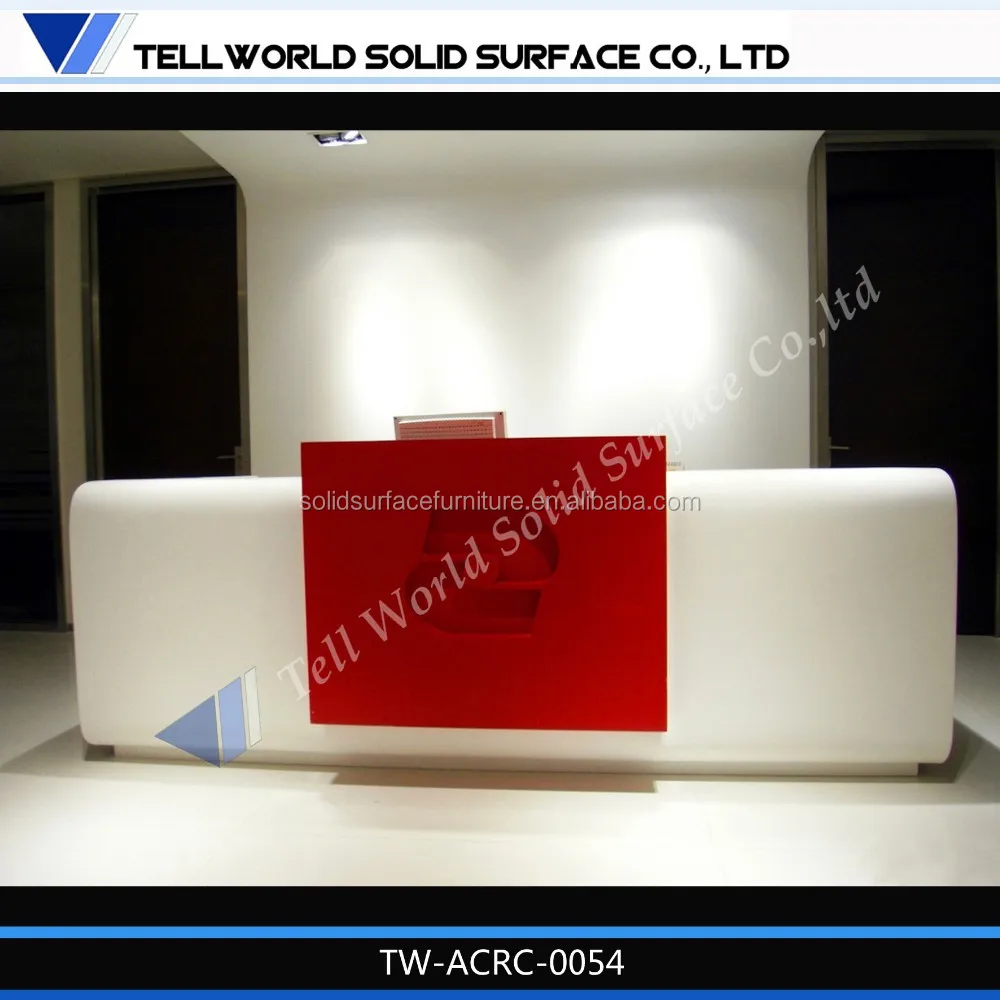 Front Desk Counter Solid Surface Half Round Office Desk Build A