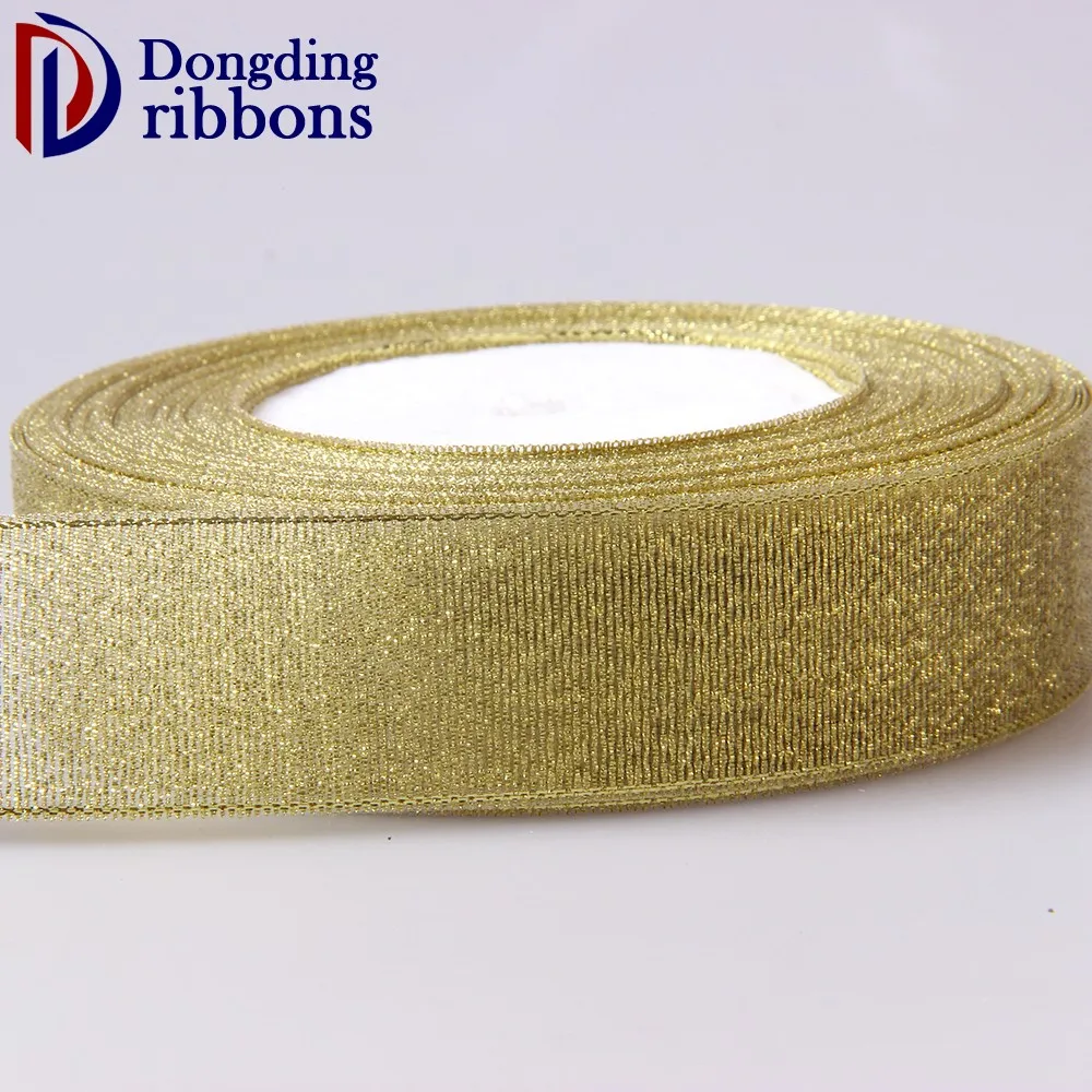 

Sample free wholesale 3mm 6mm 10mm 15mm 20mm 25mm 38mm gold metallic ribbon, Gold /sliver;colorful