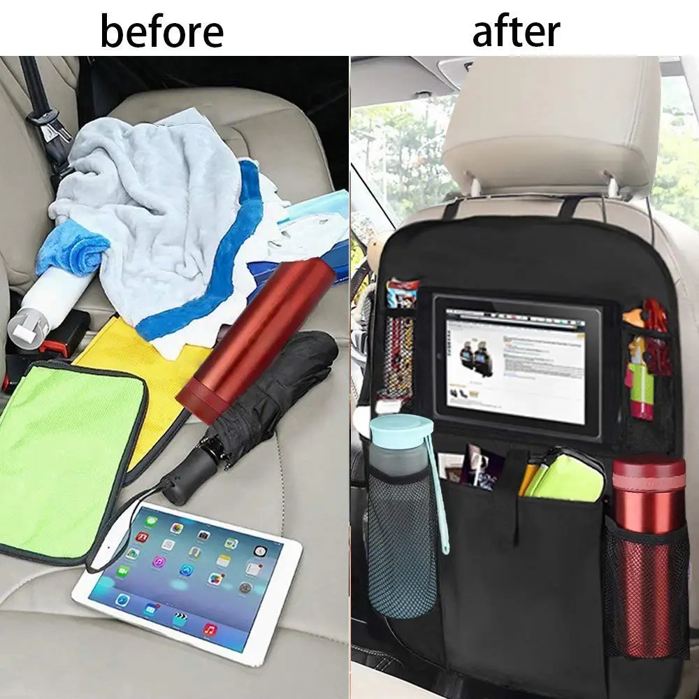 2 Types Car Back Seat Organizer Set For Kids Kick Mats Back Seat Car