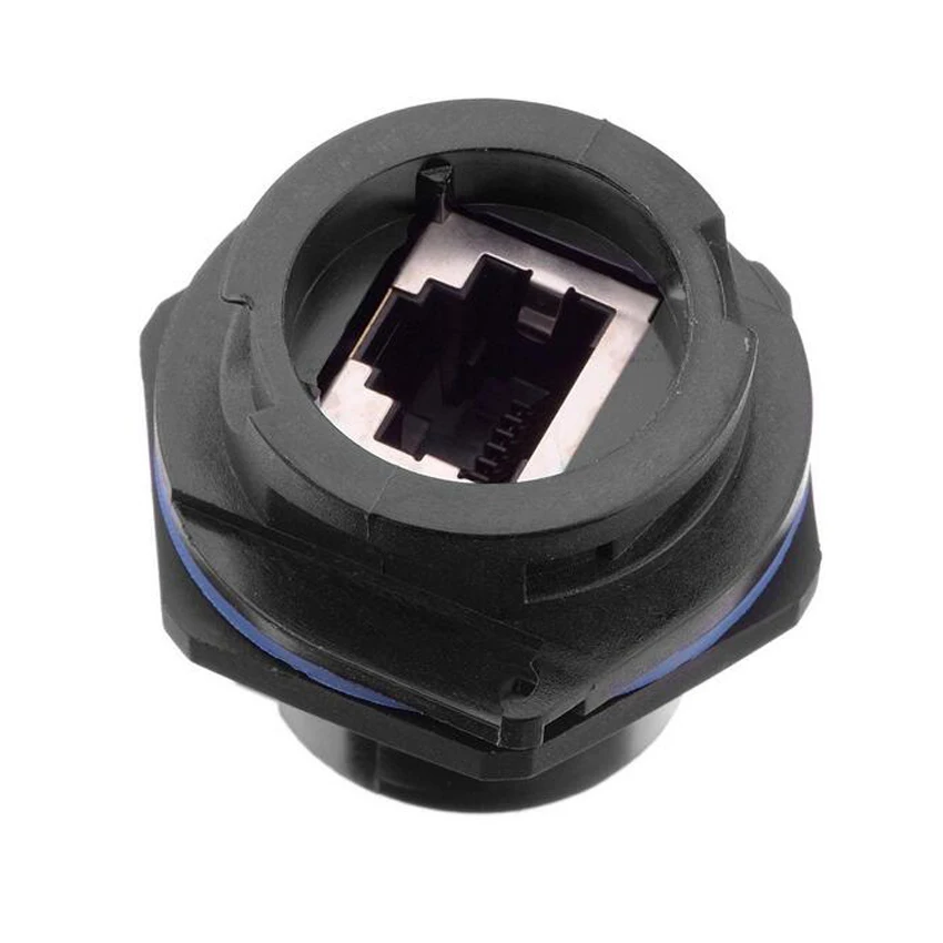 Factory Price Circular Rj45 Connector Waterproof Ip67 Female Screw Lock In Pcb Panel Mount Type