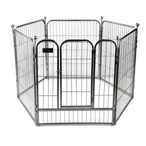 Image of heavy duty dog cage large stainless pet foldable fence