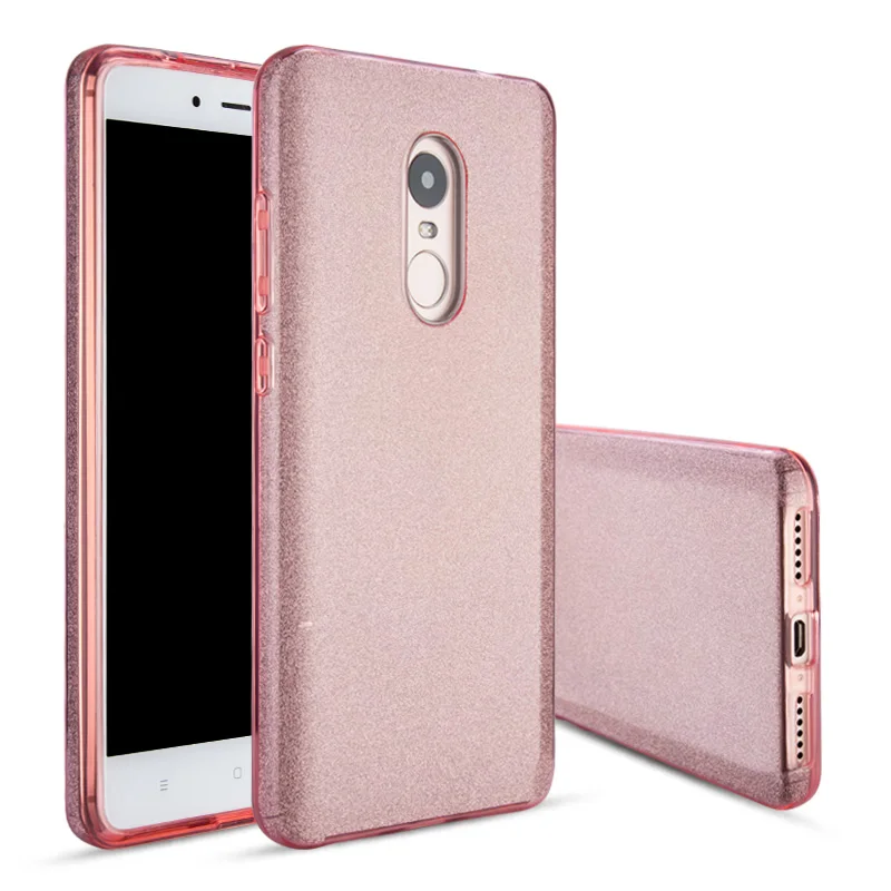 

Saiboro 3in1 Glitter Mobile Phone Case For Xiaomi Redmi Note 4 Shockproof Bling Back Cover, 5 colors