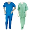 Hot sale v neck design nurse doctor unisex solid color hospital uniform scrub suit