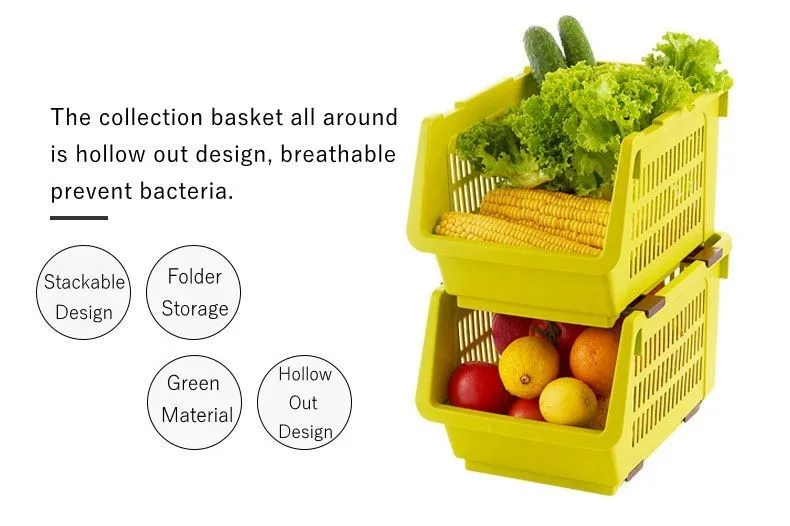 Large Capacity Stackable Living Room Plastic Sundries Storage Basket