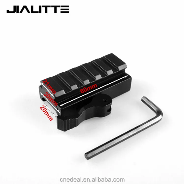 

Jialitte J022 Quick Release Rail Picatinny Scope Mount 5 Slots Picatinny Rail Riser, Black