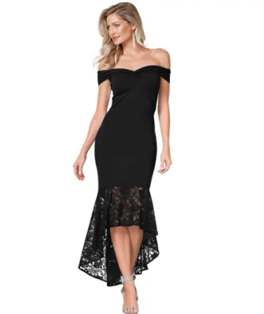 

2019 sexy women Off Shoulder Bodycon Mermaid evening dresses, As shown
