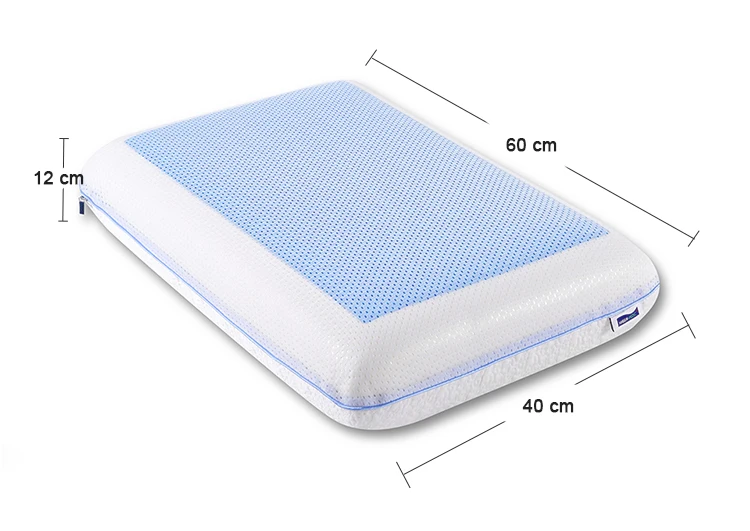 Hypoallergenic portable hotel bed sleeping headrest cooling gel memory foam pillow