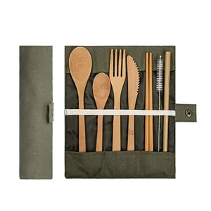 Image of Amazon top seller 2019 Bamboo Travel Utensils ,Wooden Cutlery Set | Bamboo Travel Utensils