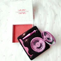 

3D mink false deluxe eyelashes diamond custom boxes tweezers magnetic with eyeliner lashes