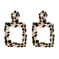

2019 hot sale custom large gemstone earrings for women