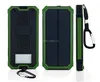 Portable Solar Charger Waterproof Mobile Power Bank 20000mAh External Backup Battery Dual USB 5V 1A/2A Output With LED Flash
