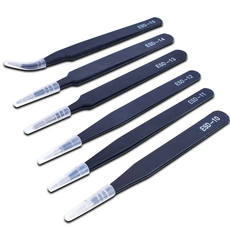 
WEEKS portable repair and maintain precision tools ESD pocket tweezers set stainless steel tweezers 