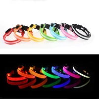 

2019 New Pet Collar Making Supplies Noyln Webbing Waterproof Flashing Led Collar For Dog