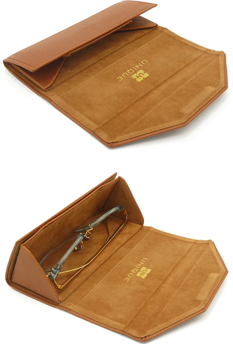 Brown Eyewear Packaging Box Sunglasses Customize Handmade Folding Glasses Case Buy Factory
