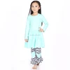 Girls boutique clothing manufacturers persnickety Mint winter top and chevron set