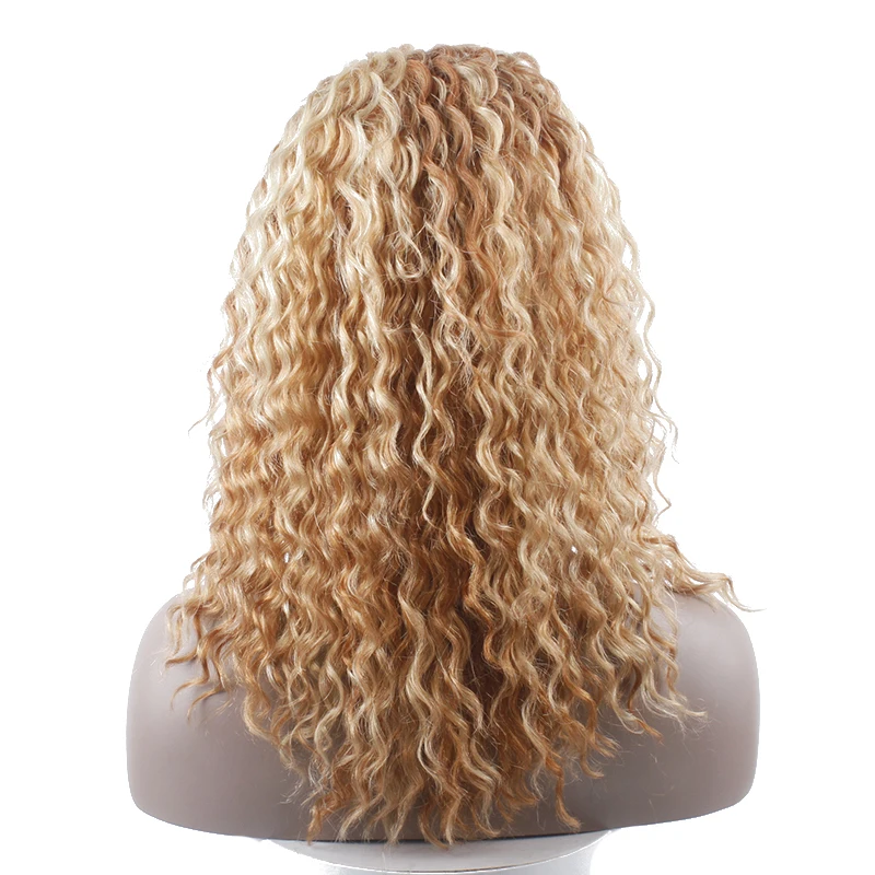 New Fantastic design lace wigs brazilian human hair lace front wig with deep curly for women