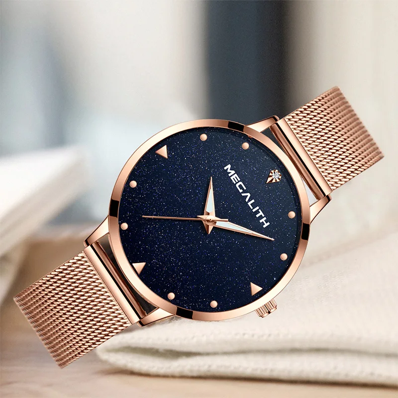 Megalith бренд 2019 горячая распродажа Оптовая Продажа Модные Повседневные Роскошные сетчатые часы для женщин