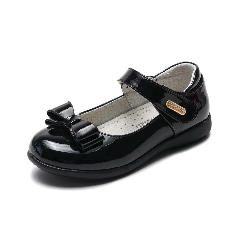 

Itec wholesale oem children kids leather school uniform shoes for girl, Black,red