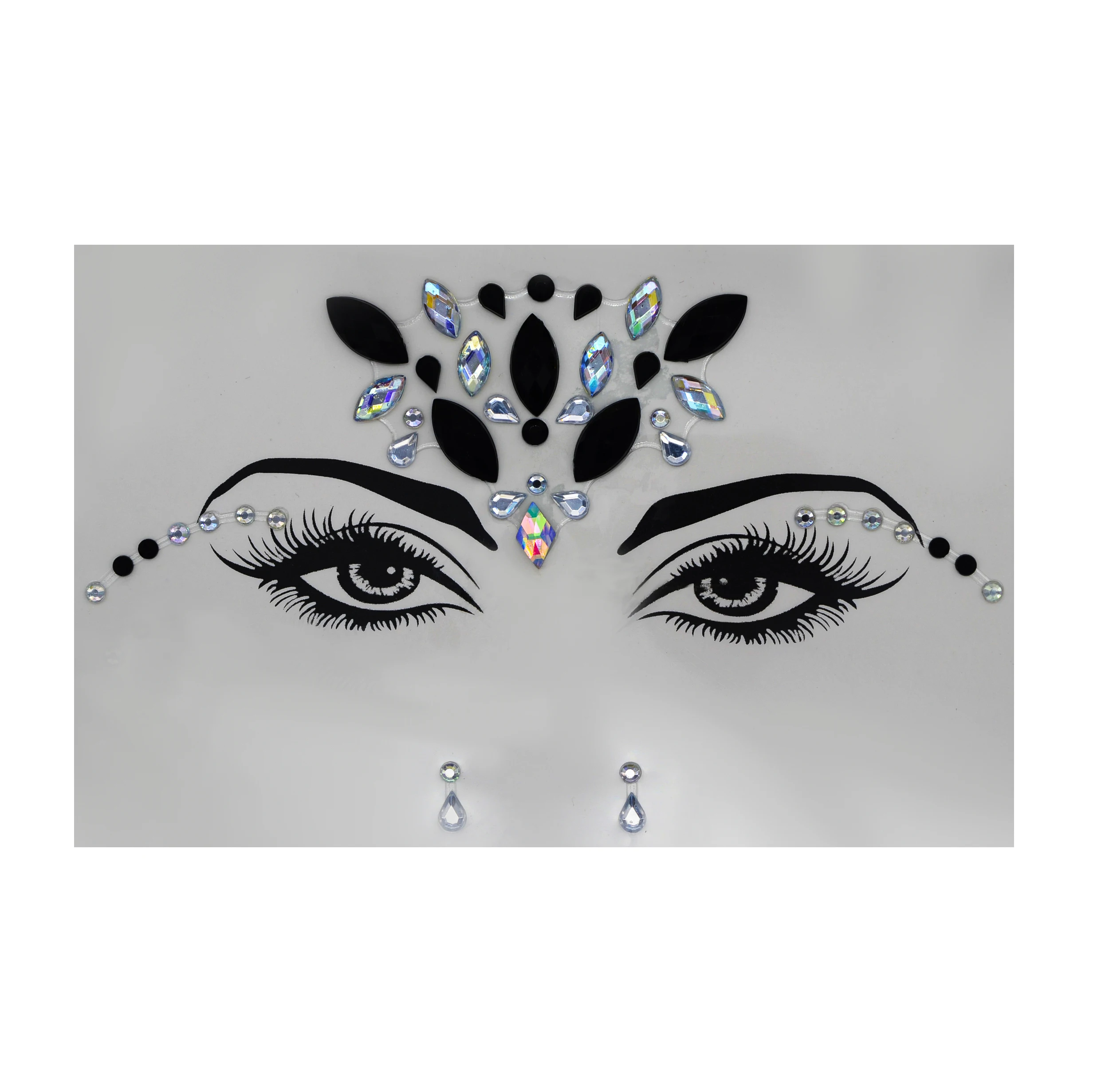

Face and body crystal jewelry tattoo