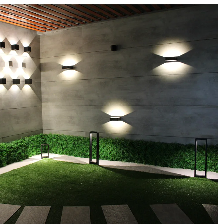 modern aluminum COB wall led lamp 7W wall mounted outdoor ip65 up down lighting