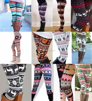 

Wholesale Stock Christmas Stretchy Leggings, Warm Yoga Leggings, Printed Reindeer Leggings