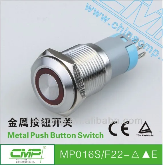 Cmpねじ山光防水リングサイズ16mmセルフ- ロックプッシュボタンスイッチ1no1nc5ピンスイッチ-押しボタンスイッチ問屋・仕入れ・卸・卸売り