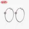 Latest Artificial Ear Ring Type Earrings Luxury Jewellery Platinum Plating Ladies Hoop Earrings For Women