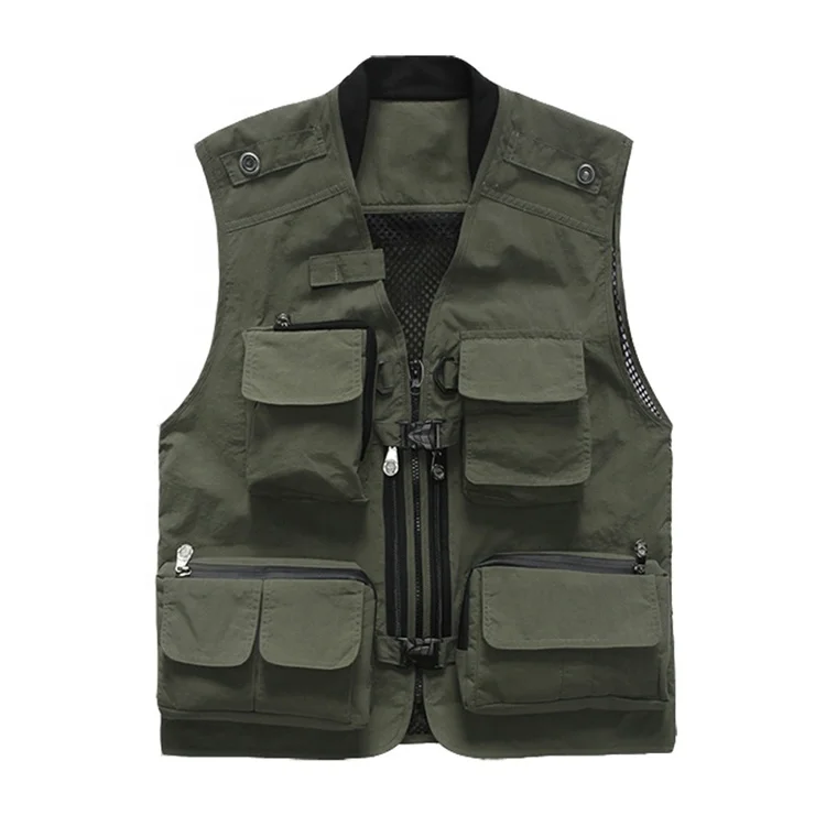 

Autumn outdoor Multi Pocket Vest mesh photography fishing vest