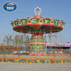 Wanle Amusement Park Flying Swinger Rides Swing Carousel Flying Chair Family Swinger For Sale