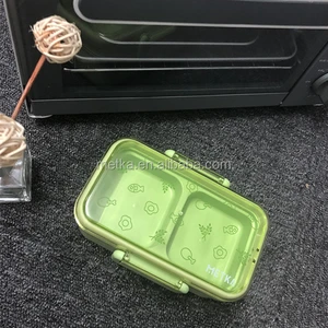 Image of BPA FREE Eco Friendly bamboo fiber kids Bento Lunch Box Children for pinics and take-out food container present OEM available