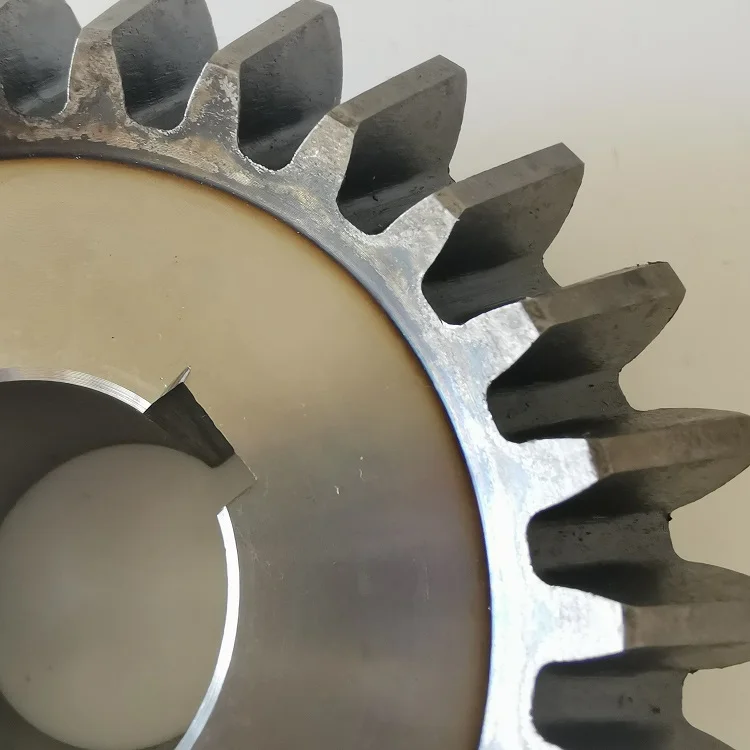 processing custom 1045 steel module 6 straight  bevel gear