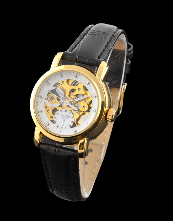 

WINNER 244 charming leather 2016 New Gentlemen And China Automatic Mechanical Watches Hollow Out Mechanical Roman Design Steel, N/a