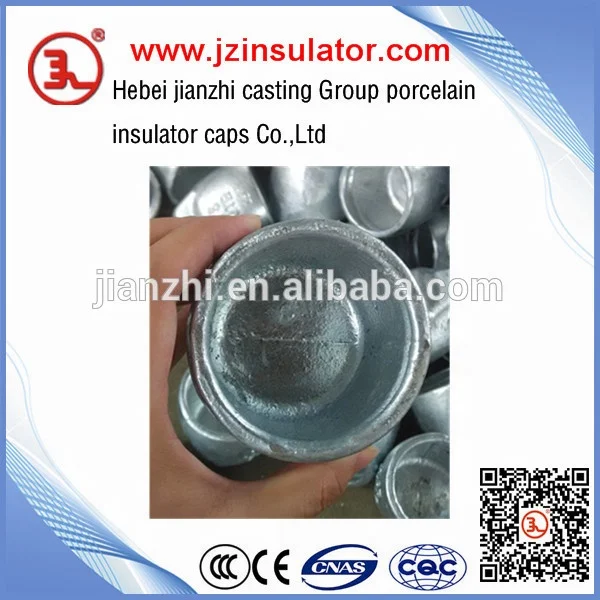 
40kn toughened glass porcelain disc insulator cap 