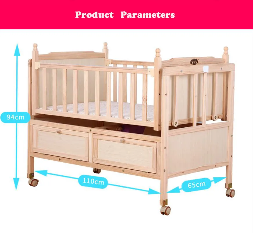 wooden baby rocker bed
