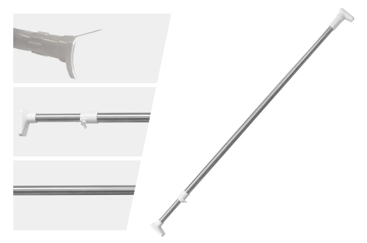 
Stainless Steel strong portable adjustable l shaped shower curtain rod brackets 