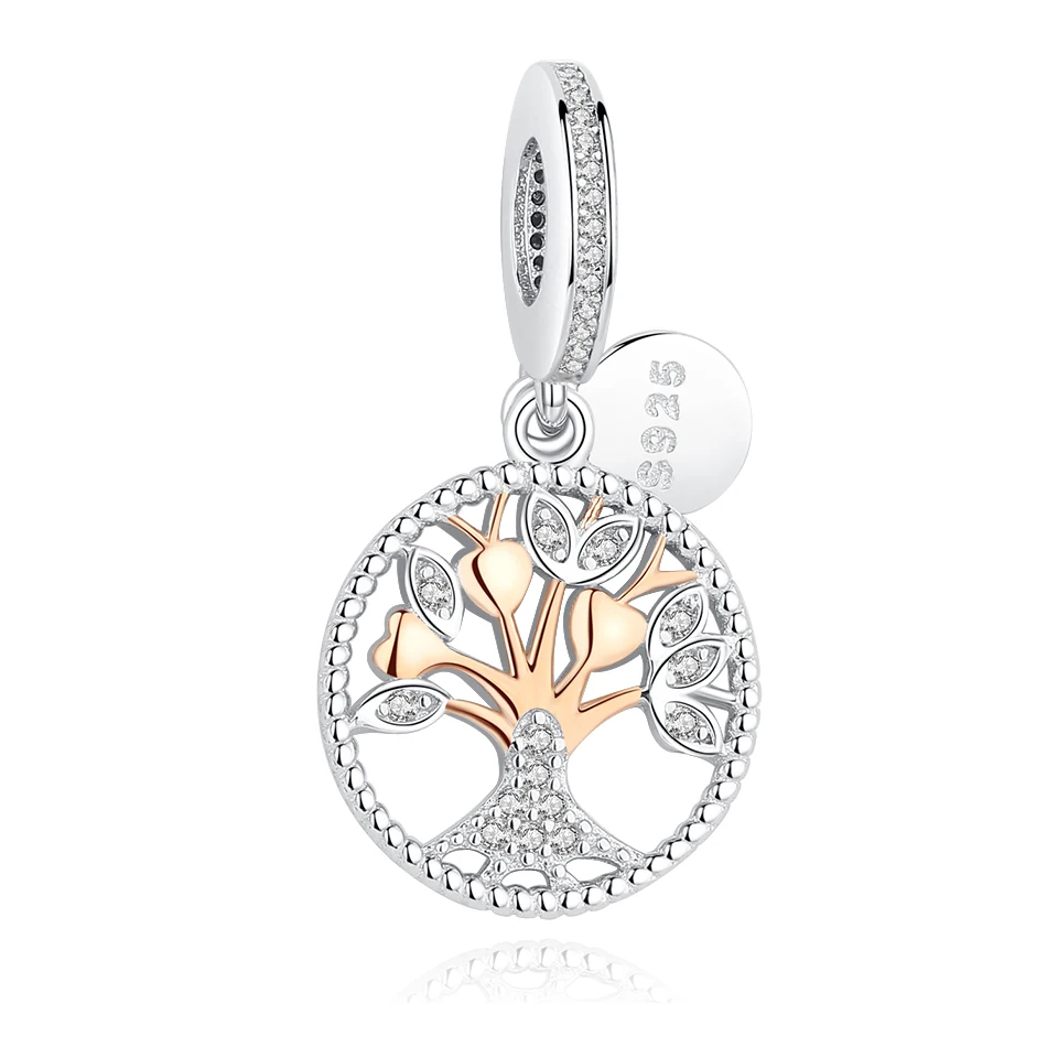 

Best Selling 925 Sterling Silver Charm CZ Tree of Life Charms Beads for Original Bracelet DIY Jewelry Making