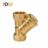 Threaded End PN16 Brass Y Strainer with Blow off Plug