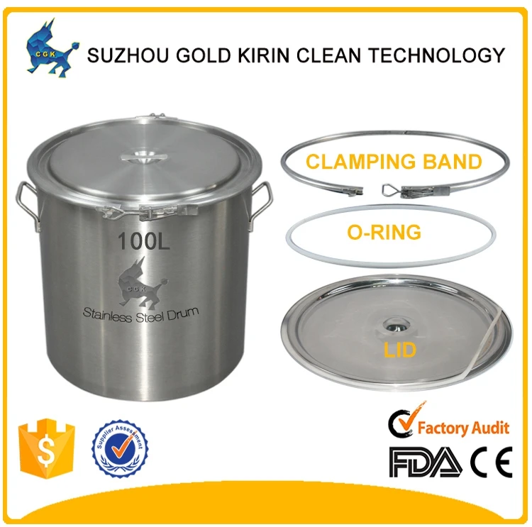 Sus304/sus316l Cheap 100 Litre/25 Gallon Stainless Steel Drum Buy 100 Litre Stainless Steel