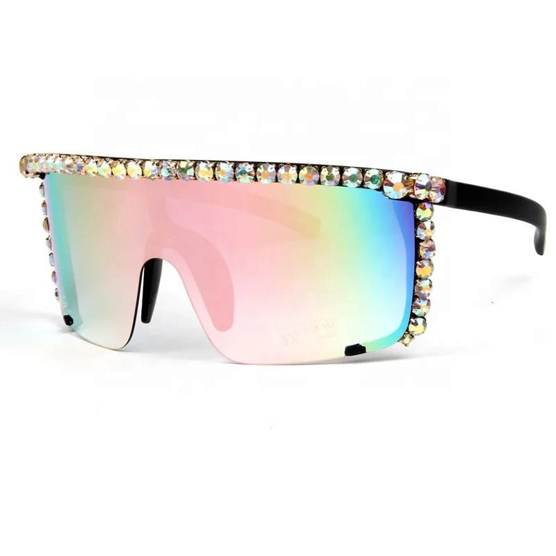

Oversized Sunglasses women Steampunk Mirror pink sunglasses men Red yellow Clear lens Goggle glasses, Red;yellow;black;multicolor