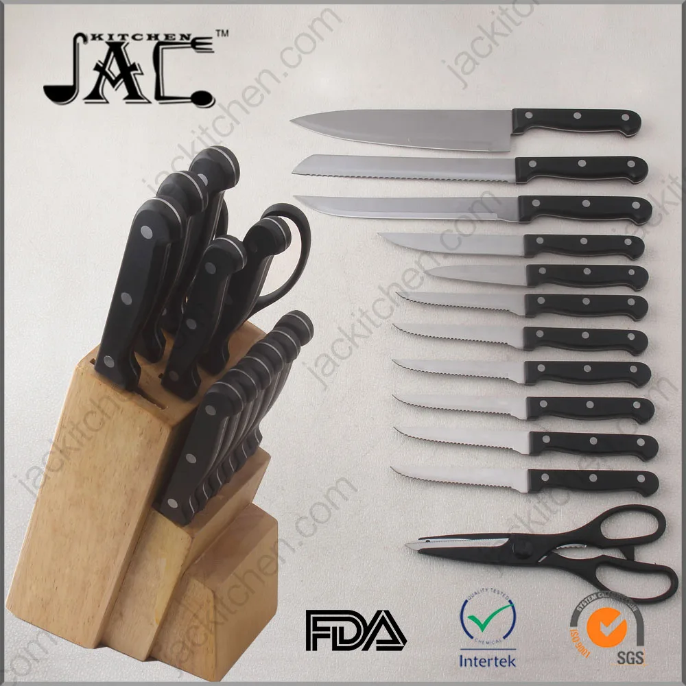 Hotsale 13Piece Knife Set Stainless Steel Kitchen Knife Set with Wooden Block