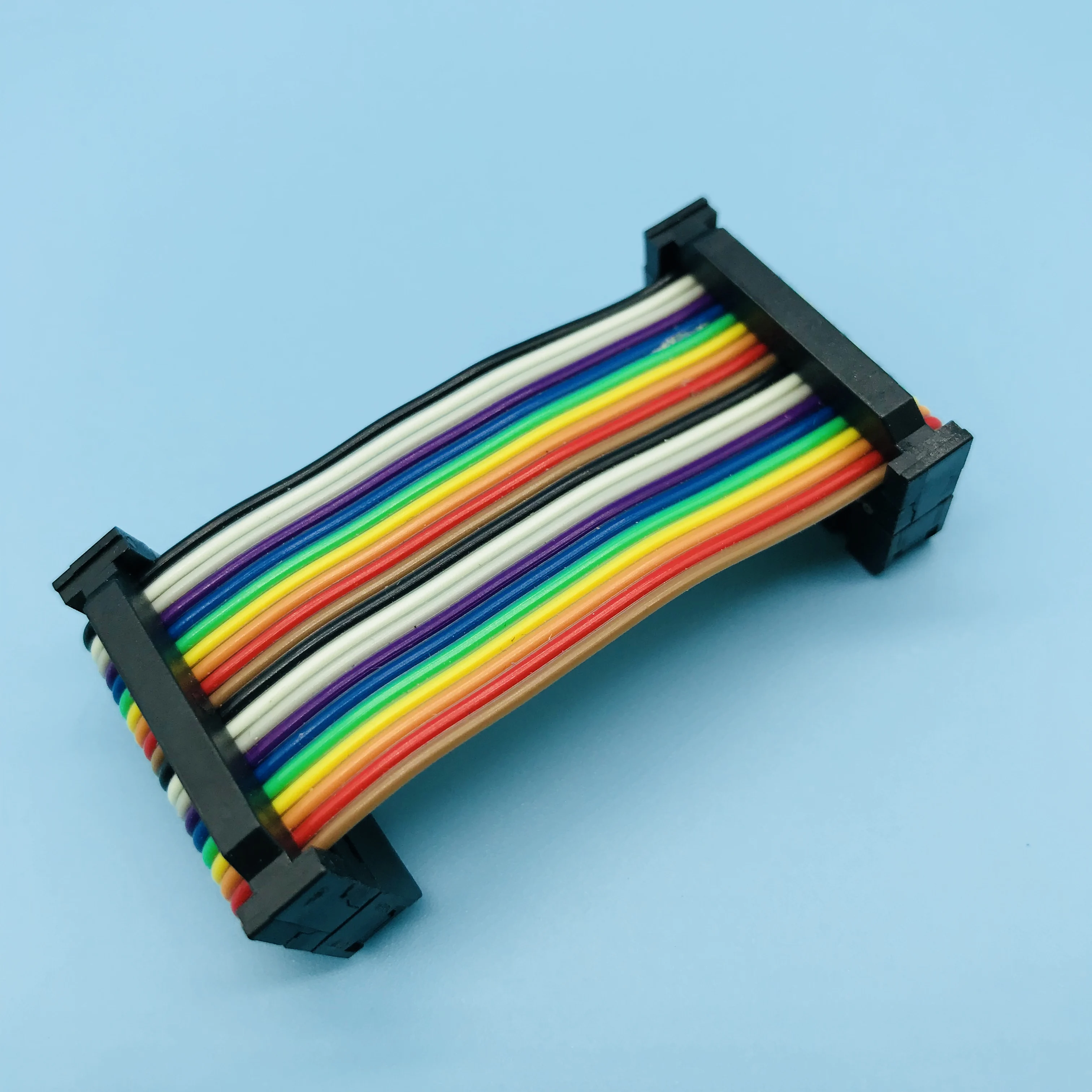 16 Pin/20 Pin/24pin/40 Pin Female To Female Idc Connector Rainbow Color Ribbon Flat Cable 2.54mm