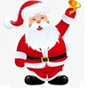Artificial christmas ornaments life size fiberglass holding bell santa claus statue for outdoor decoration