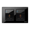 Wall Switch 2 Gang Double Mf Switched Socket With Light