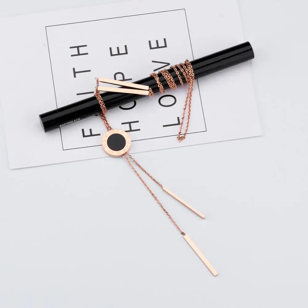 Innovative Products 2018 Female Fashion Gold Thin Fancy Long Chain Necklace For Women